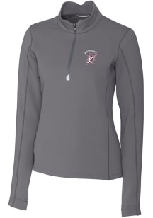 Cutter and Buck Mississippi State Bulldogs Womens Grey Vault Traverse 1/4 Zip Pullover