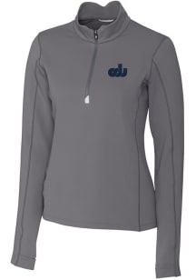 Cutter and Buck Old Dominion Monarchs Womens Grey Traverse 1/4 Zip Pullover