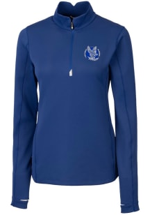 Cutter and Buck Air Force Falcons Womens Blue Traverse 1/4 Zip Pullover