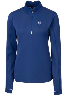 Cutter and Buck Fresno State Bulldogs Womens Blue Traverse 1/4 Zip Pullover