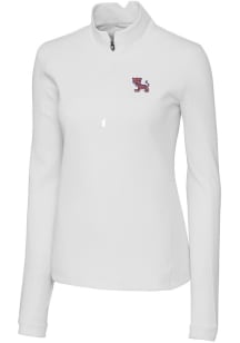 Cutter and Buck Clemson Tigers Womens White Traverse 1/4 Zip Pullover
