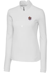 Cutter and Buck LSU Tigers Womens White Vault Traverse 1/4 Zip Pullover