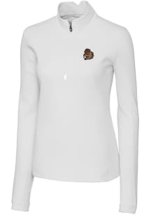 Cutter and Buck Oregon State Beavers Womens White Traverse 1/4 Zip Pullover