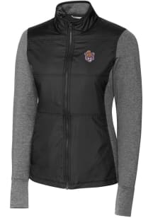 Cutter and Buck LSU Tigers Womens Black Stealth Hybrid Quilted Medium Weight Jacket