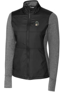 Cutter and Buck Michigan State Spartans Womens Black Stealth Hybrid Quilted Medium Weight Jacket