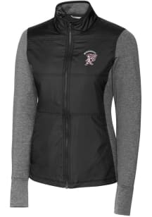 Cutter and Buck Mississippi State Bulldogs Womens Black Stealth Hybrid Quilted Medium Weight Jac..