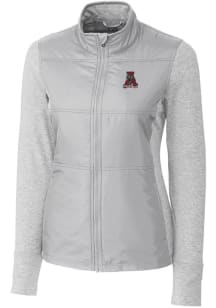 Cutter and Buck Alabama Crimson Tide Womens Grey Stealth Hybrid Quilted Medium Weight Jacket