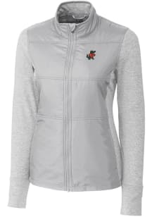 Cutter and Buck Florida Gators Womens Grey Stealth Hybrid Quilted Medium Weight Jacket