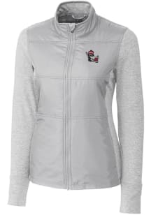 Cutter and Buck NC State Wolfpack Womens Grey Stealth Hybrid Quilted Medium Weight Jacket