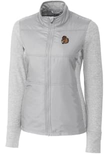 Cutter and Buck Oregon State Beavers Womens Grey Stealth Hybrid Quilted Medium Weight Jacket