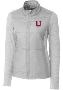 Cutter and Buck Utah Utes Womens Grey Stealth Hybrid Quilted Medium Weight Jacket