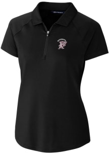 Cutter and Buck Mississippi State Bulldogs Womens Black Forge Short Sleeve Polo Shirt