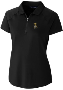 Cutter and Buck Wichita State Shockers Womens Black Forge Short Sleeve Polo Shirt