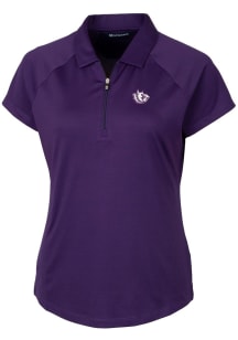 Cutter and Buck TCU Horned Frogs Womens Purple Forge Short Sleeve Polo Shirt
