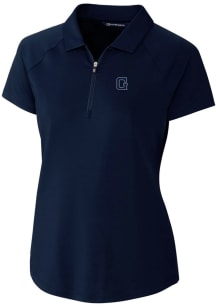 Cutter and Buck Georgetown Hoyas Womens Navy Blue Forge Short Sleeve Polo Shirt