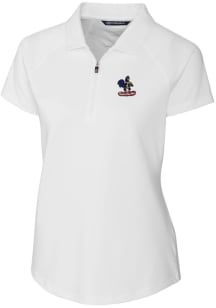 Cutter and Buck Delaware Fightin' Blue Hens Womens White Forge Short Sleeve Polo Shirt