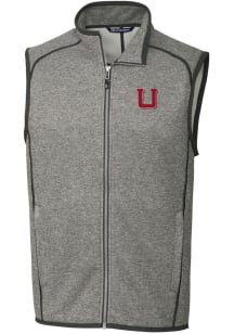 Cutter and Buck Utah Utes Big and Tall Grey Mainsail Sweater Vest Mens Vest