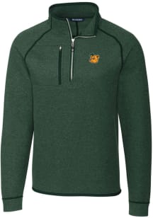 Cutter and Buck Baylor Bears Mens Green Mainsail Sweater Big and Tall 1/4 Zip Pullover