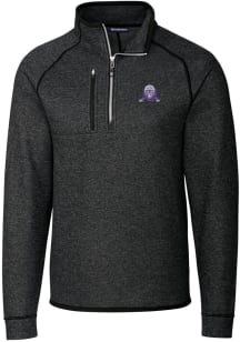 Cutter and Buck Northwestern Wildcats Mens Charcoal Mainsail Sweater Big and Tall 1/4 Zip Pullover