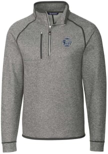Cutter and Buck Penn State Nittany Lions Mens Grey Mainsail Sweater Big and Tall 1/4 Zip Pullover