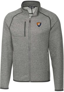 Cutter and Buck Illinois Fighting Illini Mens Grey Mainsail Sweater Big and Tall Light Weight Jacket