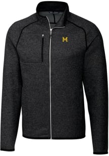 Cutter and Buck Michigan Wolverines Mens Charcoal Mainsail Sweater Big and Tall Light Weight Jac..