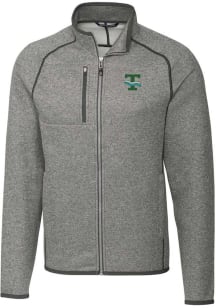 Cutter and Buck Tulane Green Wave Mens Grey Mainsail Sweater Big and Tall Light Weight Jacket