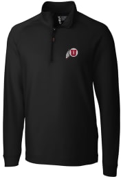 Cutter and Buck Utah Utes Mens Black Jackson Long Sleeve 1/4 Zip Pullover
