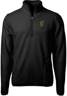 Cutter and Buck Grambling State Tigers Mens Black Cascade Eco Sherpa Big and Tall 1/4 Zip Pullov..