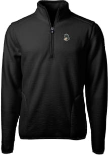 Cutter and Buck Michigan State Spartans Mens Black Cascade Eco Sherpa Big and Tall 1/4 Zip Pullover