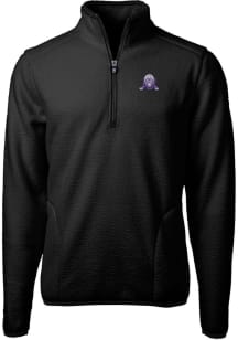 Cutter and Buck Northwestern Wildcats Mens Black Cascade Eco Sherpa Big and Tall 1/4 Zip Pullove..