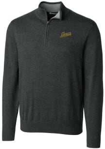 Cutter and Buck George Mason University Mens Charcoal Lakemont Big and Tall 1/4 Zip Pullover
