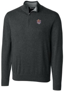 Cutter and Buck LSU Tigers Mens Charcoal Lakemont Big and Tall 1/4 Zip Pullover