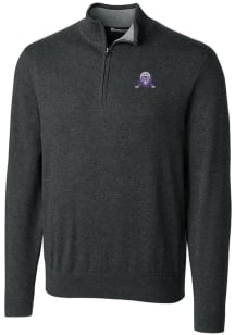 Cutter and Buck Northwestern Wildcats Mens Charcoal Lakemont Big and Tall 1/4 Zip Pullover