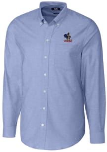 Cutter and Buck Delaware Fightin' Blue Hens Mens Blue Stretch Oxford Big and Tall Dress Shirt