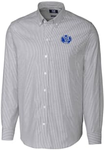 Cutter and Buck Air Force Falcons Mens Charcoal Stretch Oxford Stripe Big and Tall Dress Shirt