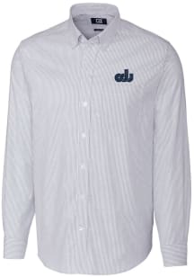 Cutter and Buck Old Dominion Monarchs Mens Blue Stretch Oxford Stripe Big and Tall Dress Shirt