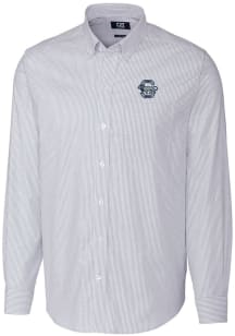 Cutter and Buck Penn State Nittany Lions Mens Blue Stretch Oxford Stripe Big and Tall Dress Shirt
