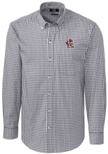 Cutter and Buck Louisville Cardinals Mens Charcoal Easy Care Stretch Gingham Big and Tall Dress ..