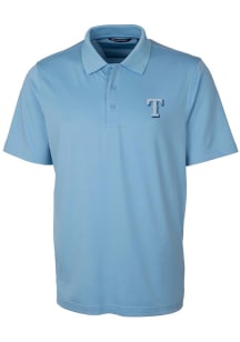 Cutter and Buck Texas Rangers Mens Light Blue Forge Short Sleeve Polo