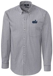 Cutter and Buck Old Dominion Monarchs Mens Charcoal Easy Care Stretch Gingham Big and Tall Dress..