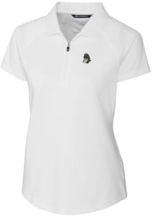 Womens Michigan State Spartans White Cutter and Buck Vault Forge Short Sleeve Polo Shirt