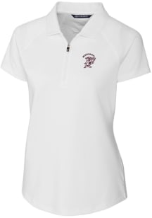 Cutter and Buck Mississippi State Bulldogs Womens White Forge Short Sleeve Polo Shirt