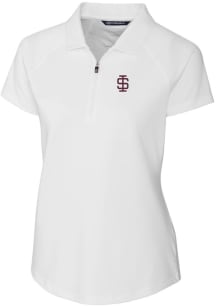 Cutter and Buck Southern Illinois Salukis Womens White Forge Short Sleeve Polo Shirt