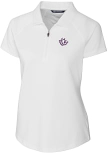Cutter and Buck TCU Horned Frogs Womens White Forge Short Sleeve Polo Shirt