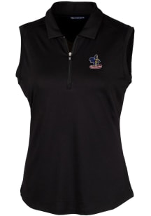 Cutter and Buck Delaware Fightin' Blue Hens Womens Black Forge Polo Shirt