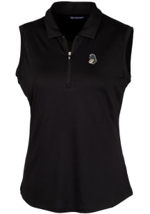 Womens Michigan State Spartans Black Cutter and Buck Vault Forge Polo Shirt