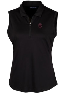 Cutter and Buck Southern Illinois Salukis Womens Black Forge Polo Shirt