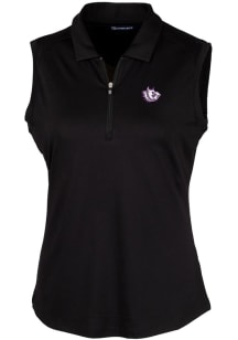 Cutter and Buck TCU Horned Frogs Womens Black Forge Polo Shirt