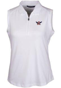 Cutter and Buck Auburn Tigers Womens White Vault Forge Polo Shirt